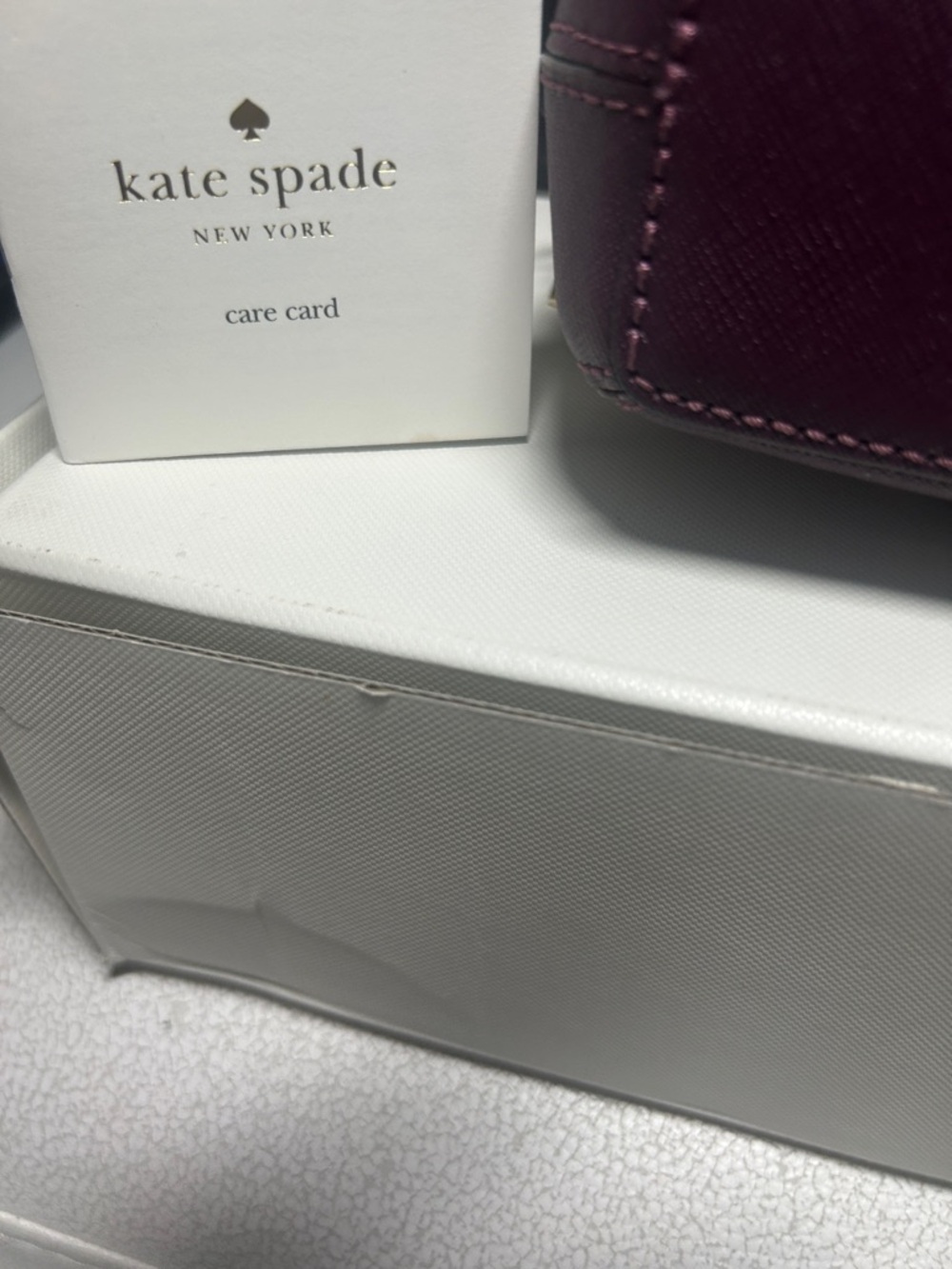 kate spade Plum Saffiano Crossbody with Gold Chain Trim… send offers pls! - Picture 8 of 9